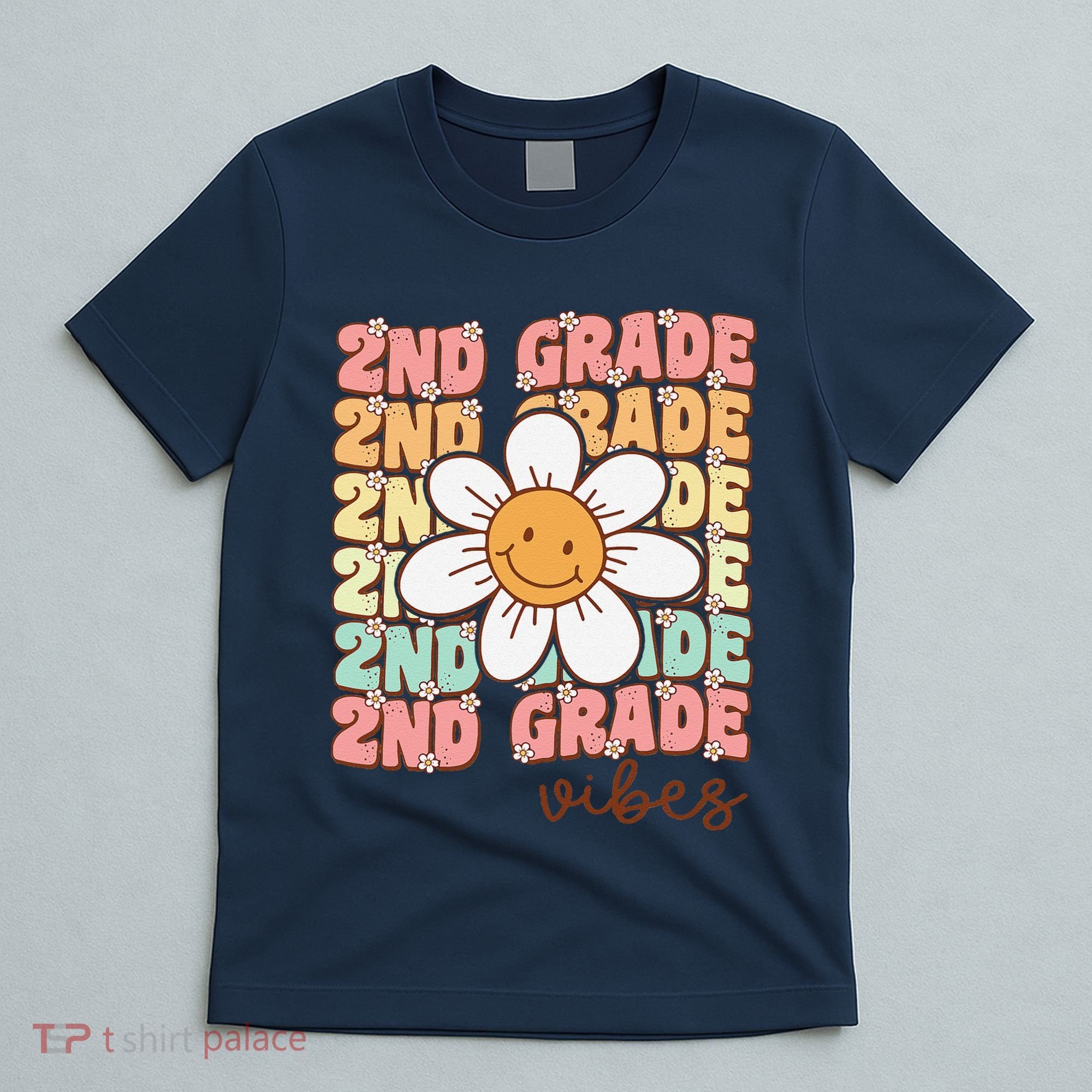 Groovy First Day Of School 2nd Grade Vibes Back To School T-Shirt