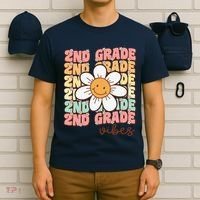 Groovy First Day Of School 2nd Grade Vibes Back To School T-Shirt thumb 6