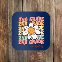 Groovy First Day Of School 2nd Grade Vibes Back To School Coaster thumb 0