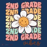 Groovy First Day Of School 2nd Grade Vibes Back To School Women's Hoodie thumb 2