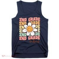 Groovy First Day Of School 2nd Grade Vibes Back To School Tank Top thumb 0