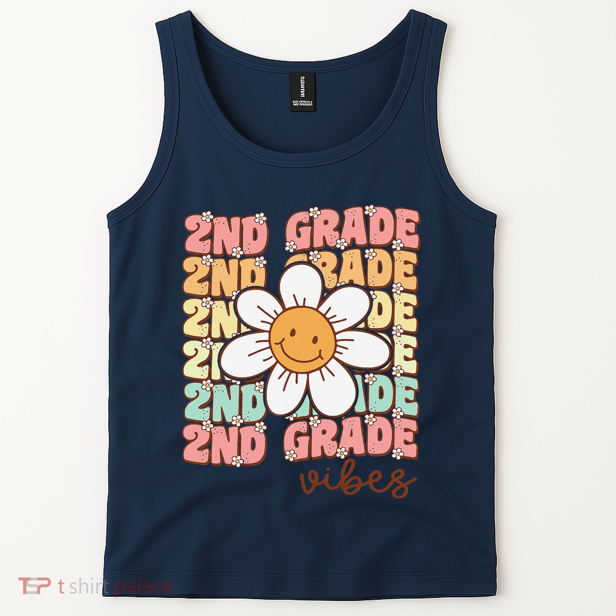 Groovy First Day Of School 2nd Grade Vibes Back To School Tank Top