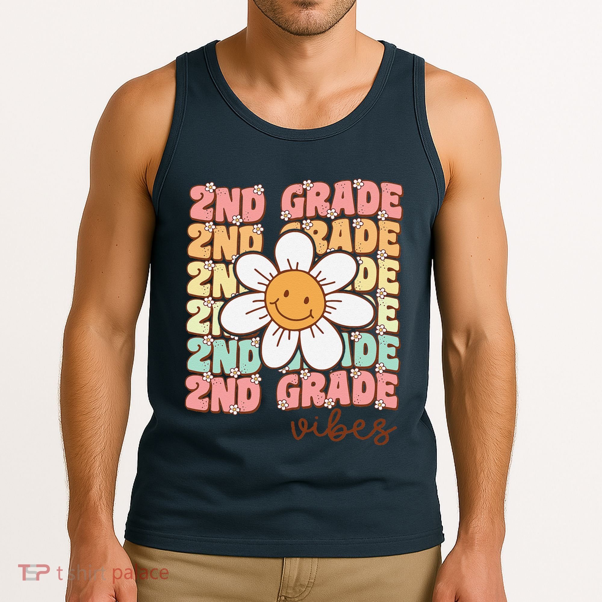 Groovy First Day Of School 2nd Grade Vibes Back To School Tank Top