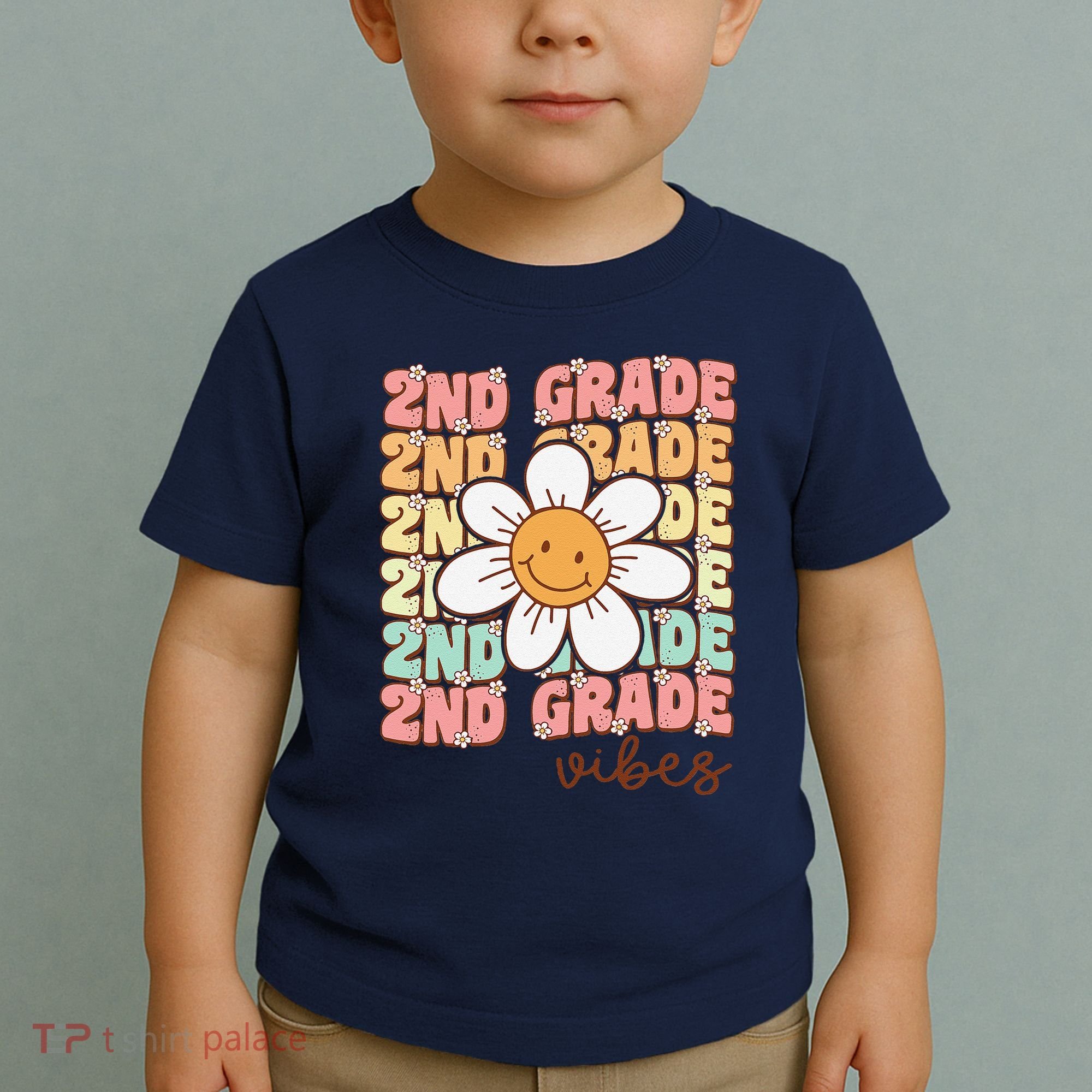 Groovy First Day Of School 2nd Grade Vibes Back To School Toddler T-Shirt
