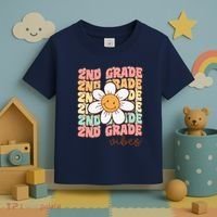 Groovy First Day Of School 2nd Grade Vibes Back To School Toddler T-Shirt thumb 3
