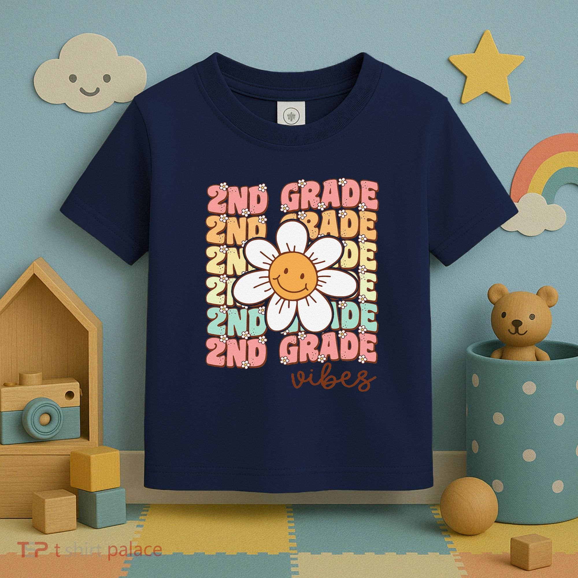 Groovy First Day Of School 2nd Grade Vibes Back To School Toddler T-Shirt