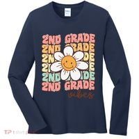 Groovy First Day Of School 2nd Grade Vibes Back To School Women's Long Sleeve Shirt thumb 0