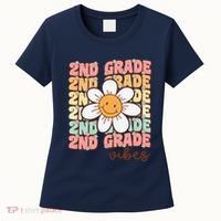 Groovy First Day Of School 2nd Grade Vibes Back To School Women's T-Shirt thumb 0