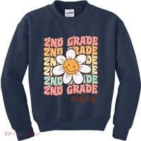 Groovy First Day Of School 2nd Grade Vibes Back To School Kids Sweatshirt thumb 0