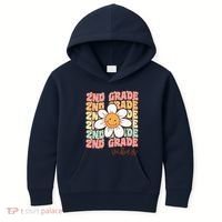 Groovy First Day Of School 2nd Grade Vibes Back To School Kids Hoodie thumb 0