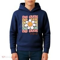 Groovy First Day Of School 2nd Grade Vibes Back To School Kids Hoodie thumb 4