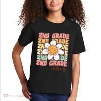 Groovy First Day Of School 2nd Grade Vibes Back To School Kids T-Shirt thumb 2