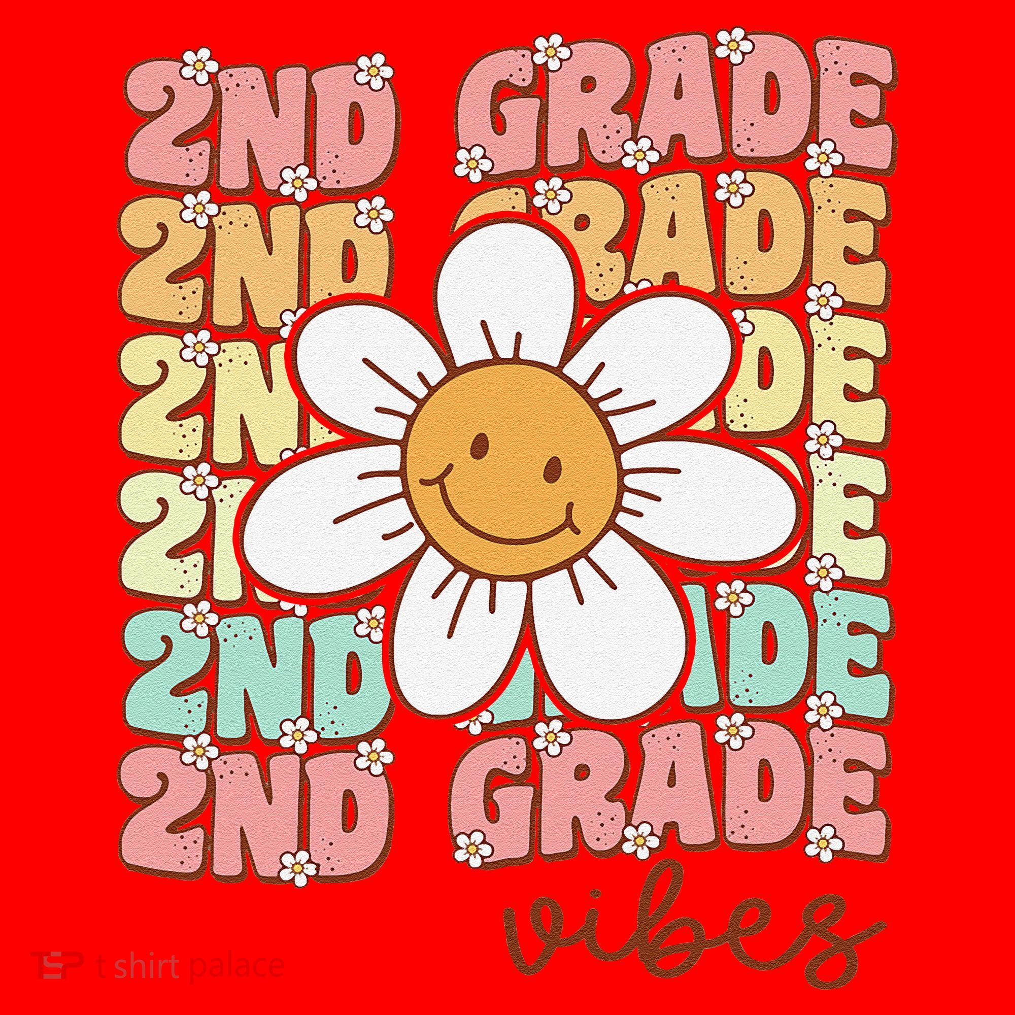 Groovy First Day Of School 2nd Grade Vibes Back To School Santa Hat