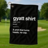 Gyatt Funny Definition Viral Meme Golf Towel thumb 1