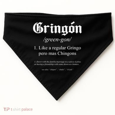 Gringón Funny Definition USA-Made Doggie Bandana