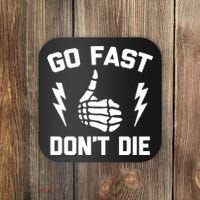 Go Fast, Don't Die funny race car dirt bike racing Coaster thumb 0