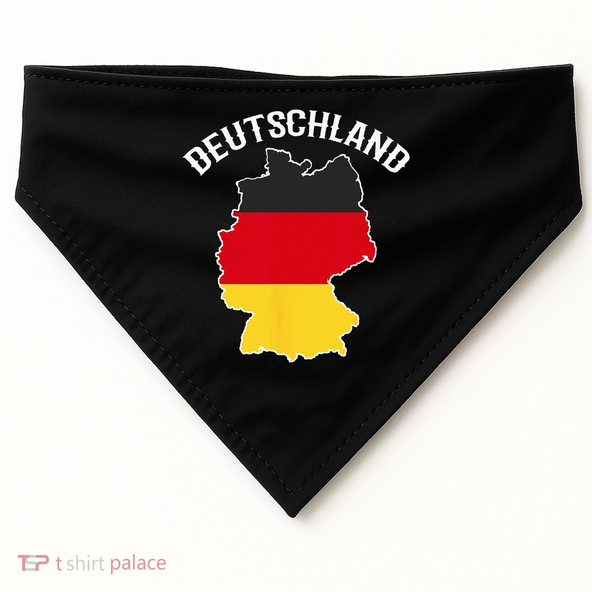 German Flag Deutschland Germany Map USA-Made Doggie Bandana