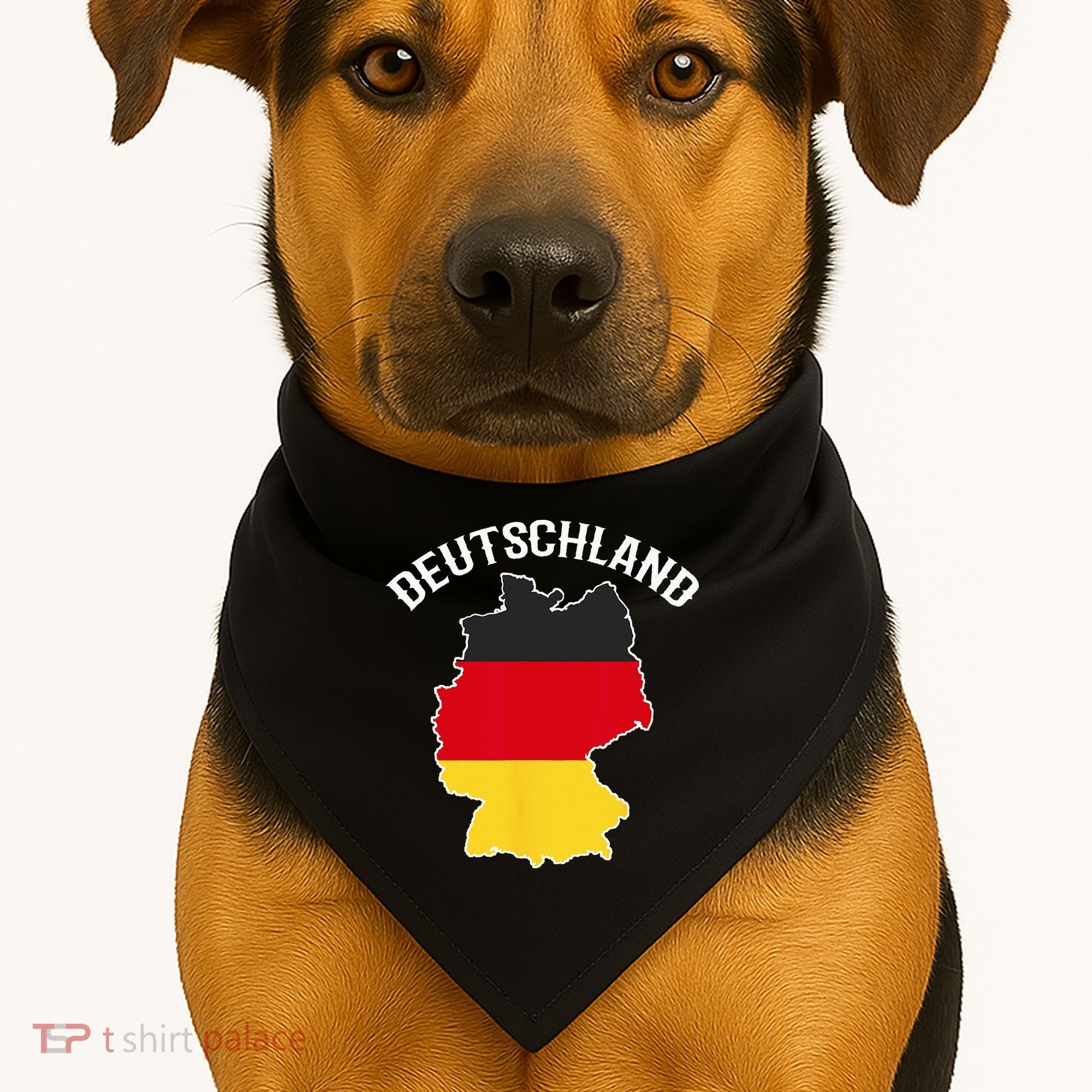 German Flag Deutschland Germany Map USA-Made Doggie Bandana