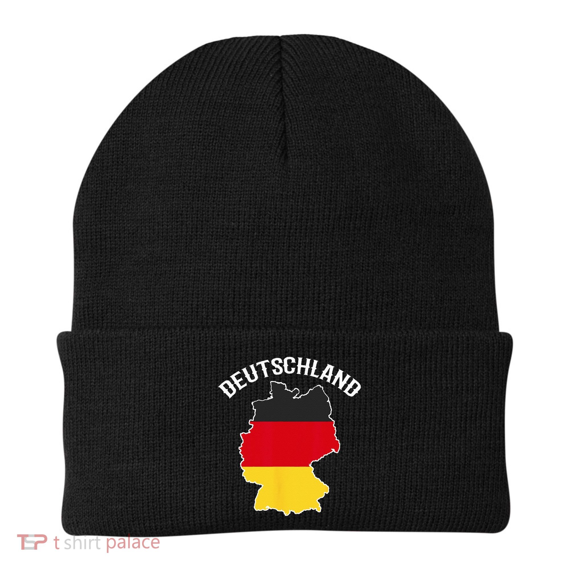 German Flag Deutschland Germany Map Beanie