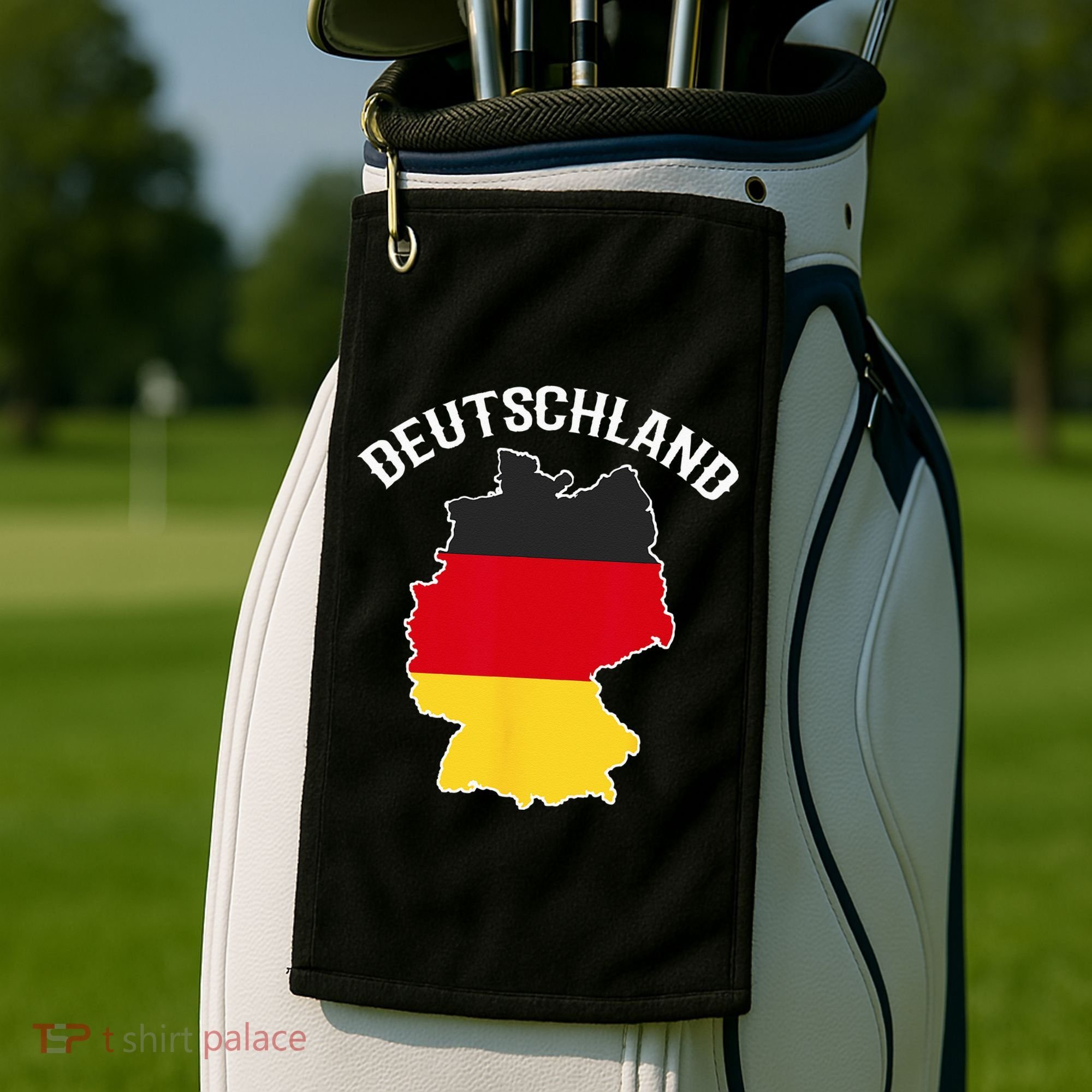 German Flag Deutschland Germany Map Golf Towel