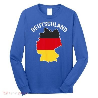 German Flag Deutschland Germany Map Long Sleeve Shirt