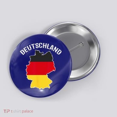 German Flag Deutschland Germany Map Button