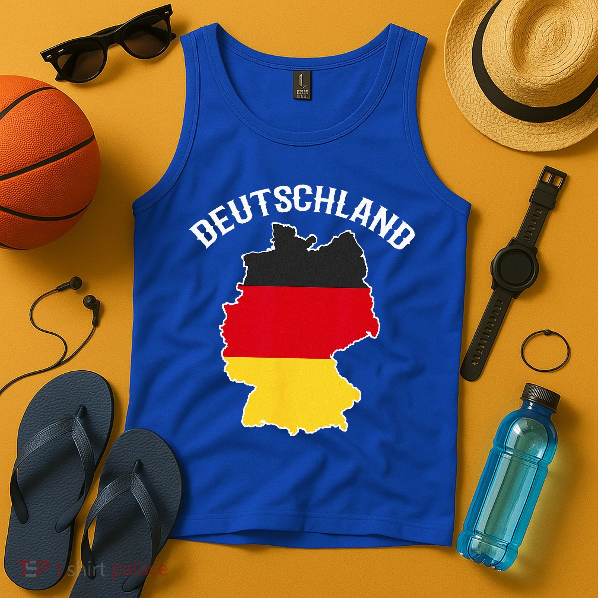 German Flag Deutschland Germany Map Tank Top