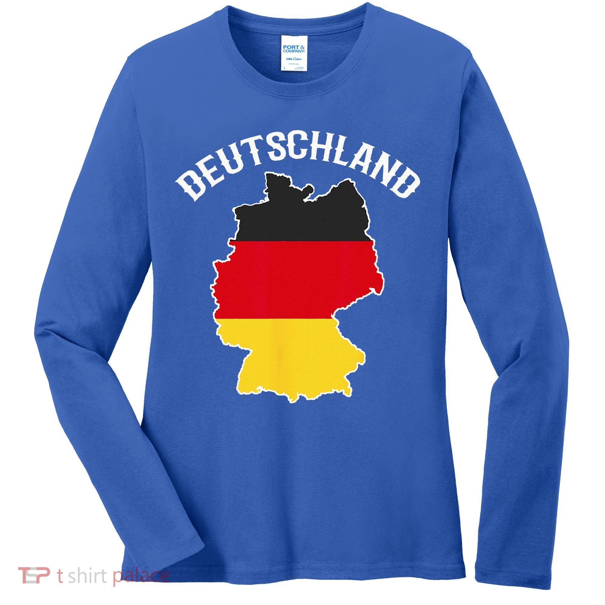 German Flag Deutschland Germany Map Women's Long Sleeve Shirt