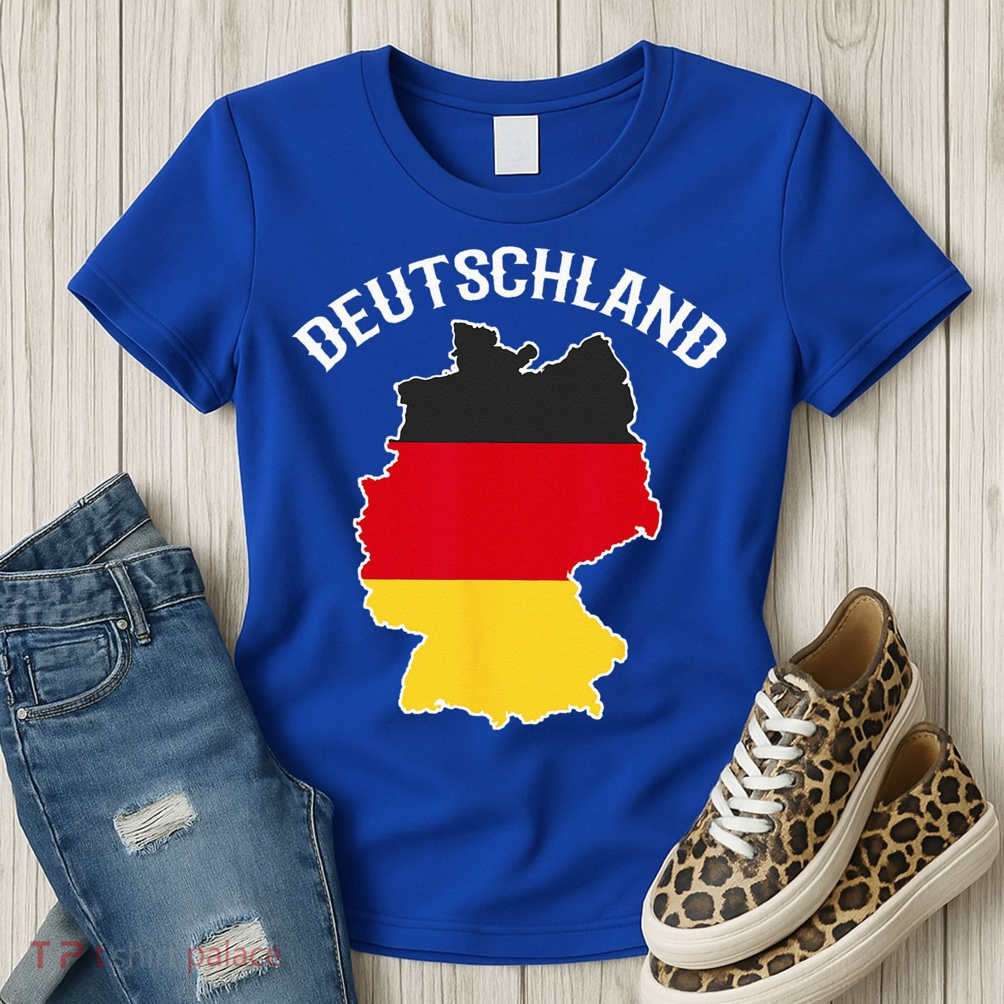 German Flag Deutschland Germany Map Women's T-Shirt