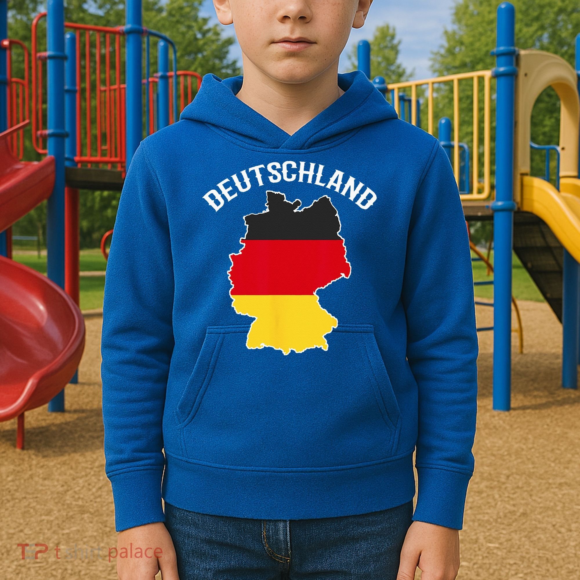 German Flag Deutschland Germany Map Kids Hoodie