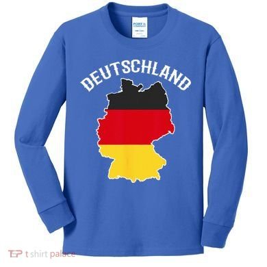 German Flag Deutschland Germany Map Kids Long Sleeve Shirt