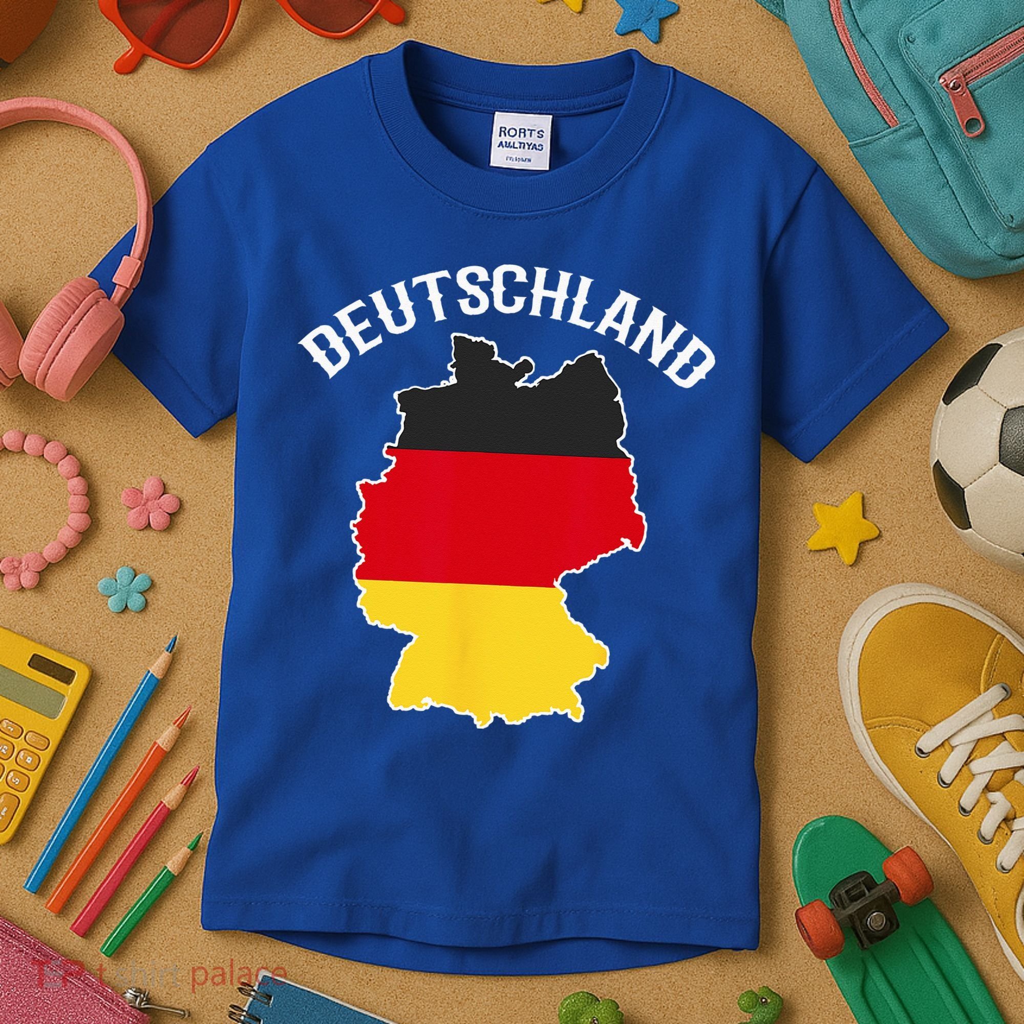 German Flag Deutschland Germany Map Kids T-Shirt