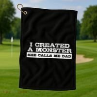 Gift For Dad From Daughter First FatherS Day Golf Towel thumb 1
