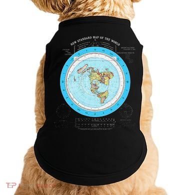 Gleason Flat Earth Map Blue Flat Earth Map Flat Earth Doggie Tank