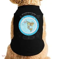 Gleason Flat Earth Map Blue Flat Earth Map Flat Earth Doggie Tank thumb 0