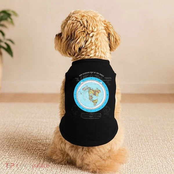 Gleason Flat Earth Map Blue Flat Earth Map Flat Earth Doggie Tank