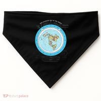 Gleason Flat Earth Map Blue Flat Earth Map Flat Earth USA-Made Doggie Bandana thumb 0