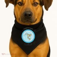 Gleason Flat Earth Map Blue Flat Earth Map Flat Earth USA-Made Doggie Bandana thumb 1