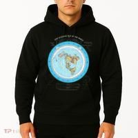 Gleason Flat Earth Map Blue Flat Earth Map Flat Earth Hoodie thumb 2