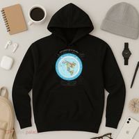 Gleason Flat Earth Map Blue Flat Earth Map Flat Earth Hoodie thumb 3