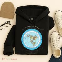 Gleason Flat Earth Map Blue Flat Earth Map Flat Earth Hoodie thumb 4