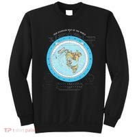 Gleason Flat Earth Map Blue Flat Earth Map Flat Earth Sweatshirt thumb 0