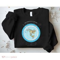 Gleason Flat Earth Map Blue Flat Earth Map Flat Earth Sweatshirt thumb 2