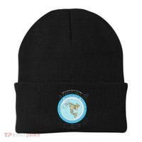 Gleason Flat Earth Map Blue Flat Earth Map Flat Earth Beanie thumb 0