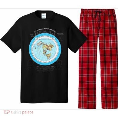 Gleason Flat Earth Map Blue Flat Earth Map Flat Earth Pajama Set