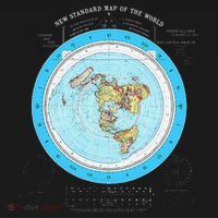 Gleason Flat Earth Map Blue Flat Earth Map Flat Earth Polo thumb 3