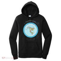 Gleason Flat Earth Map Blue Flat Earth Map Flat Earth Women's Hoodie thumb 0