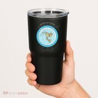 Gleason Flat Earth Map Blue Flat Earth Map Flat Earth Tumbler thumb 2