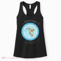 Gleason Flat Earth Map Blue Flat Earth Map Flat Earth Women's Tank Top thumb 0
