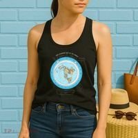 Gleason Flat Earth Map Blue Flat Earth Map Flat Earth Women's Tank Top thumb 2